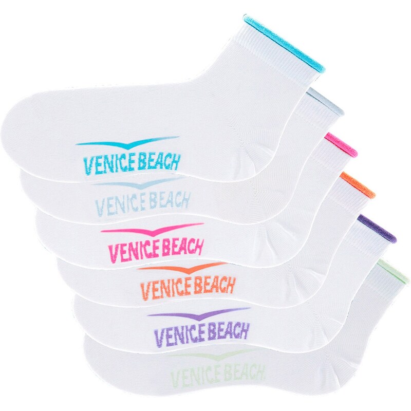 Venice Beach Kurzsocken (6er-Pack) in weiß für Damen von bonprix