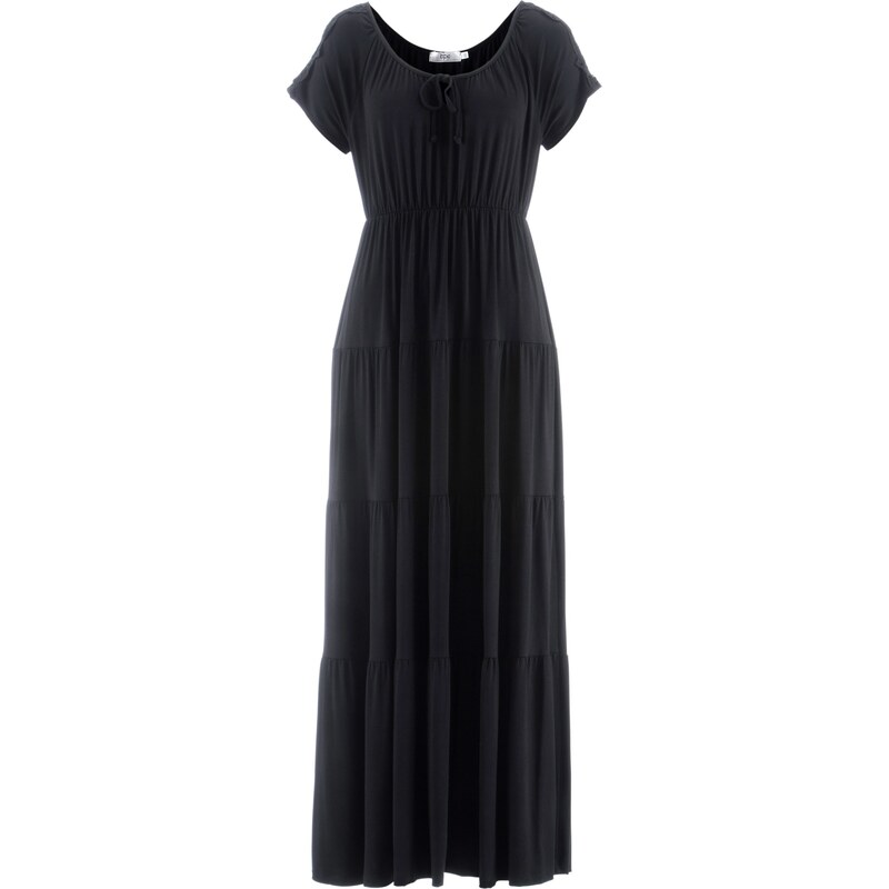 bpc bonprix collection Kurzärmliges Shirtkleid/Sommerkleid kurzer Arm in schwarz von bonprix