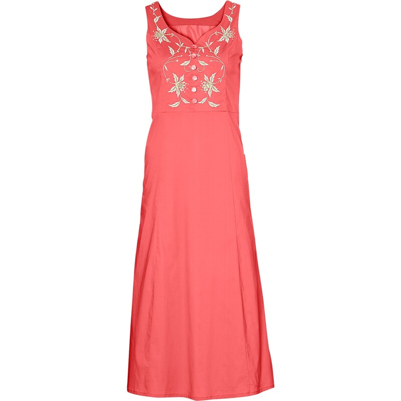 bpc selection Kleid mit Stickerei ohne Ärmel in rot von bonprix