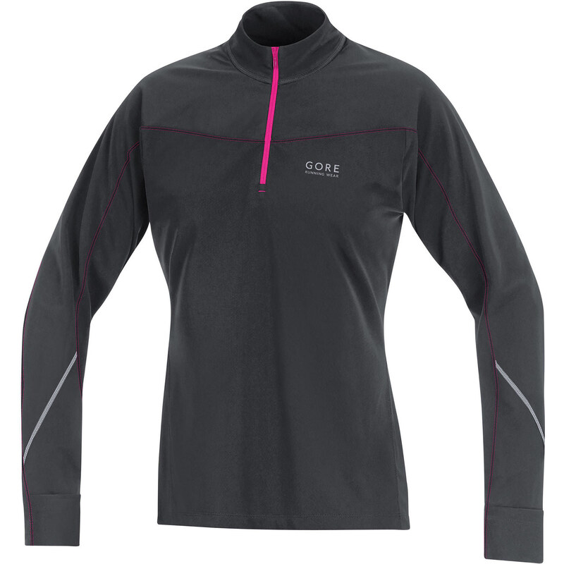 Gore Running Wear: Damen Langarm Laufshirt Essential Thermo Lady, schwarz, verfügbar in Größe 36,38,40,44