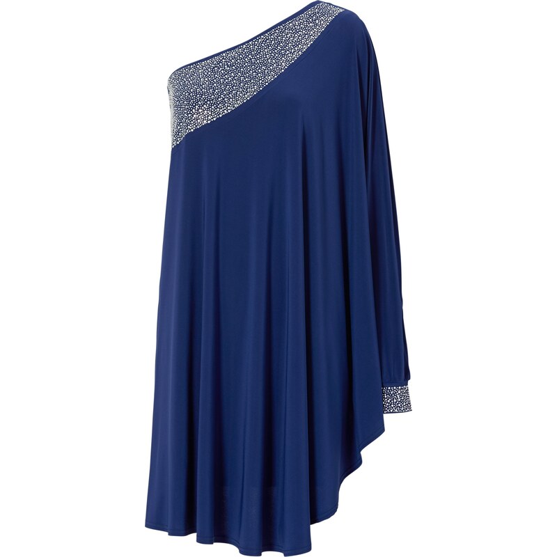 BODYFLIRT boutique One-Shoulder-Kleid ohne Ärmel in blau von bonprix