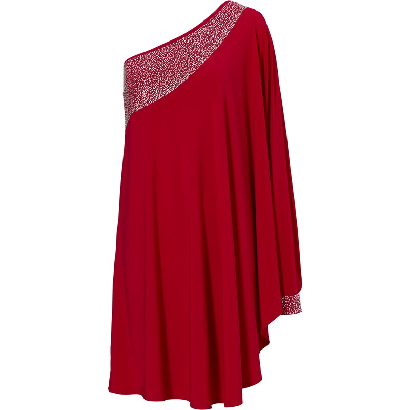 BODYFLIRT boutique One-Shoulder-Kleid ohne Ärmel in rot von bonprix