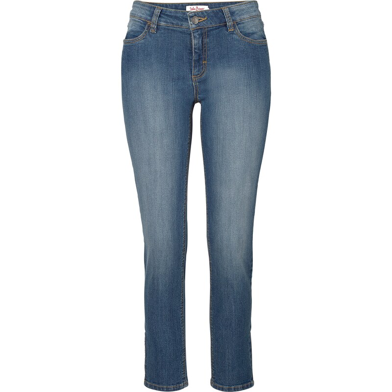 John Baner JEANSWEAR 7/8-Stretch-Jeans mit Reißverschlussdetails in blau für Damen von bonprix