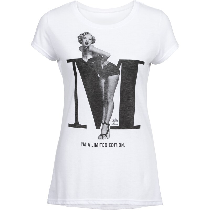 Marilyn Monroe T-Shirt kurzer Arm in weiß (Rundhals) für Damen von bonprix