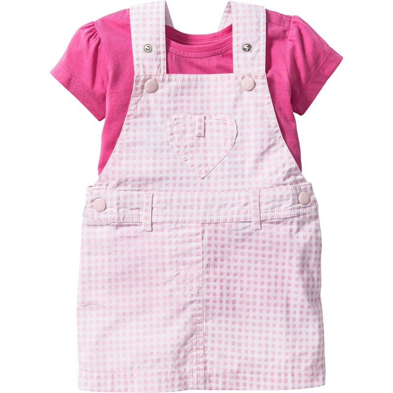 bpc bonprix collection Baby Latzkleid + T-Shirt (2-tlg.) in pink für Damen von bonprix