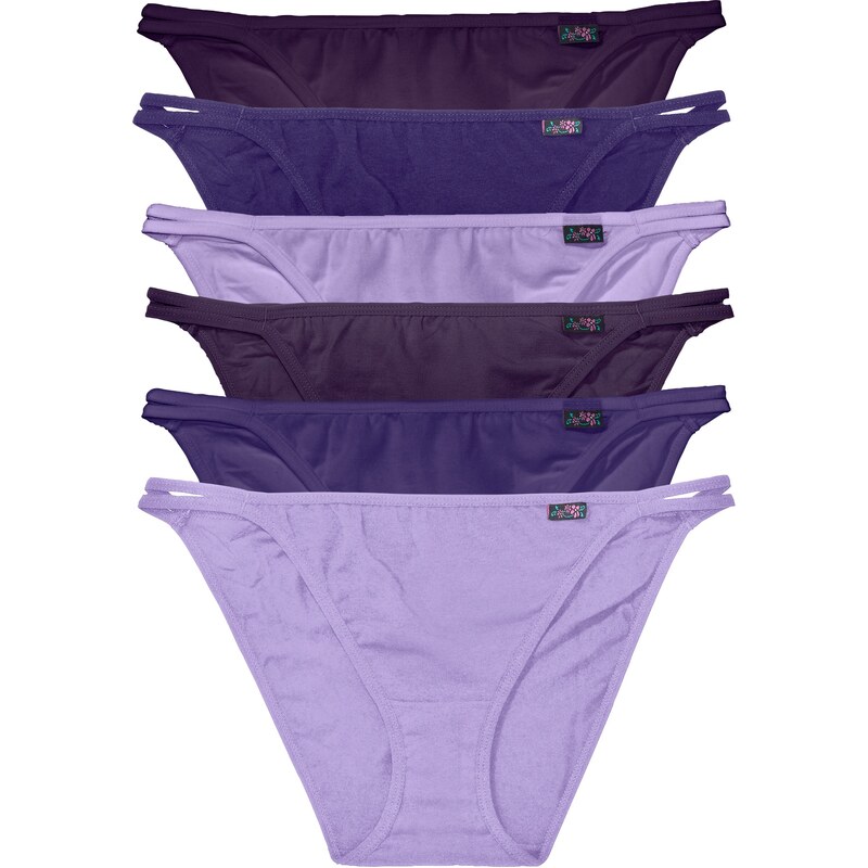 bpc bonprix collection Tanga (6er-Pack) in lila für Damen von bonprix
