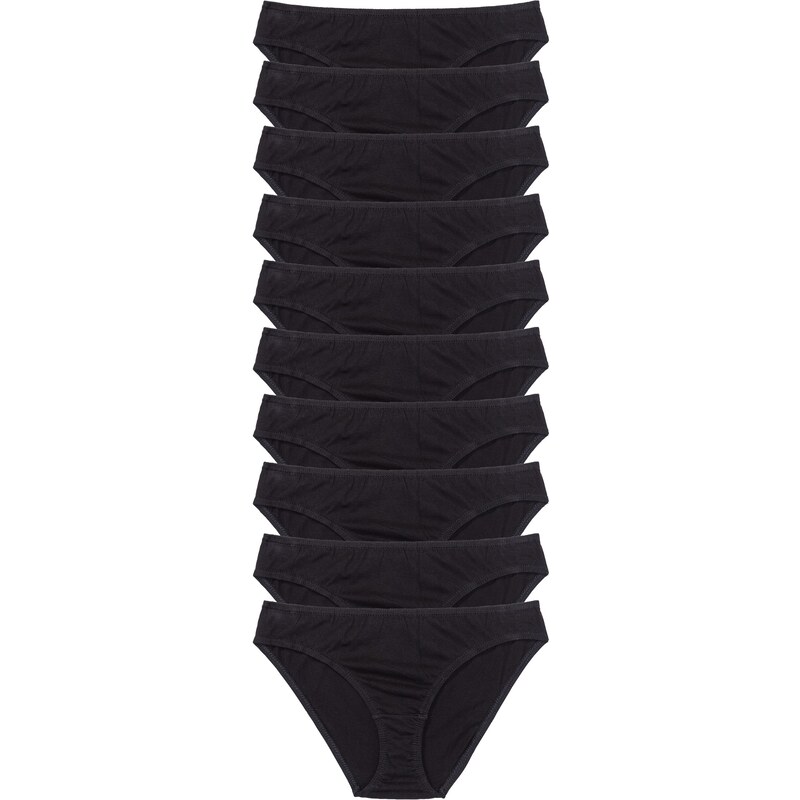 bpc bonprix collection Slip (10er-Pack) in schwarz für Damen von bonprix