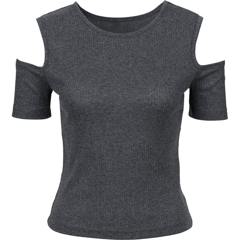 RAINBOW Shirt mit Cut-outs kurzer Arm in grau für Damen von bonprix