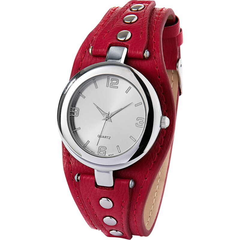 bpc bonprix collection Armbanduhr mit Metalldetails in rot für Damen von bonprix