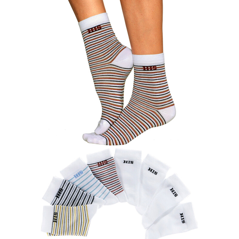 H.I.S Socken (8er-Pack) in weiß für Damen von bonprix