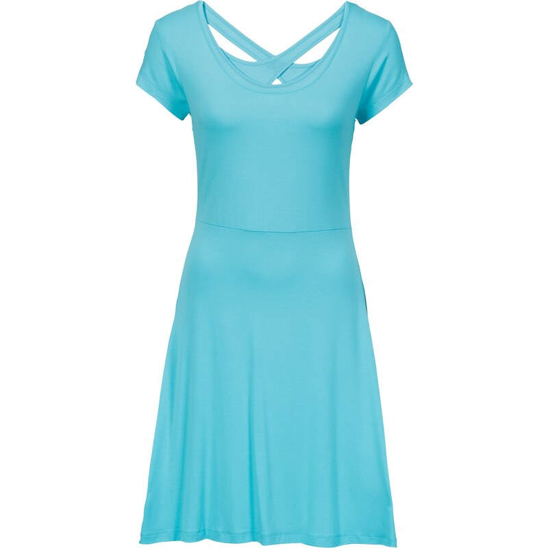 RAINBOW Shirtkleid mit Cut-Outs/Sommerkleid kurzer Arm in blau von bonprix
