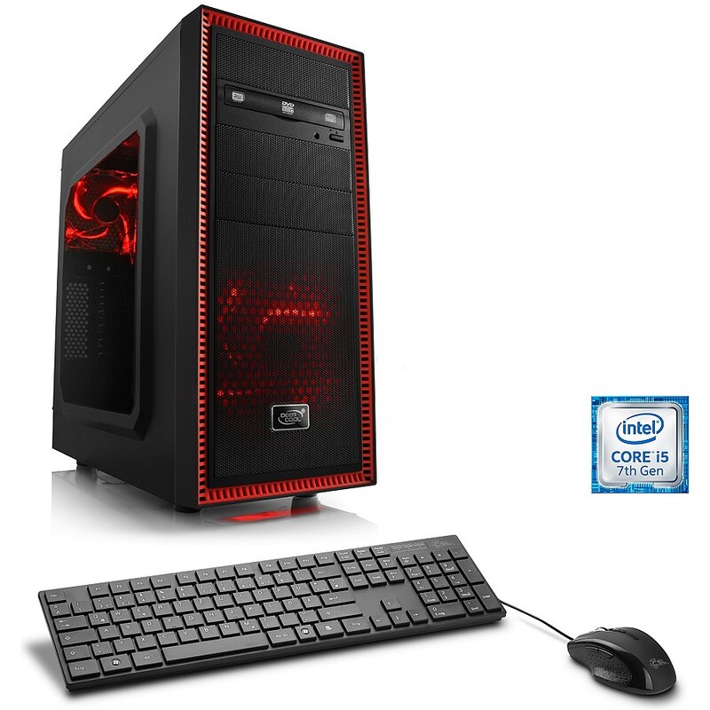 CSL Gaming PC Core i5-7400 GeForce GTX 1050 Ti 8 GB RAM WLAN »Speed T5833 Windows 10 Home«