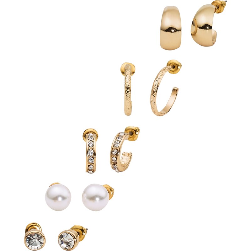 bpc bonprix collection 10-tlg. Ohrring-Set in gold für Damen von bonprix