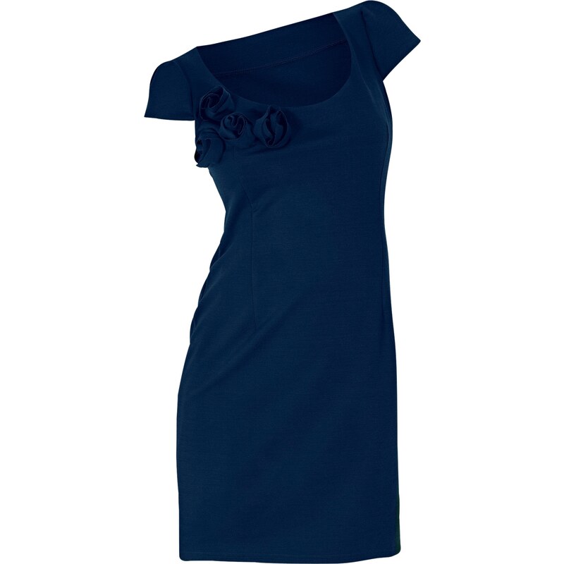 BODYFLIRT Shirtkleid/Sommerkleid kurzer Arm in blau (Rundhals) von bonprix