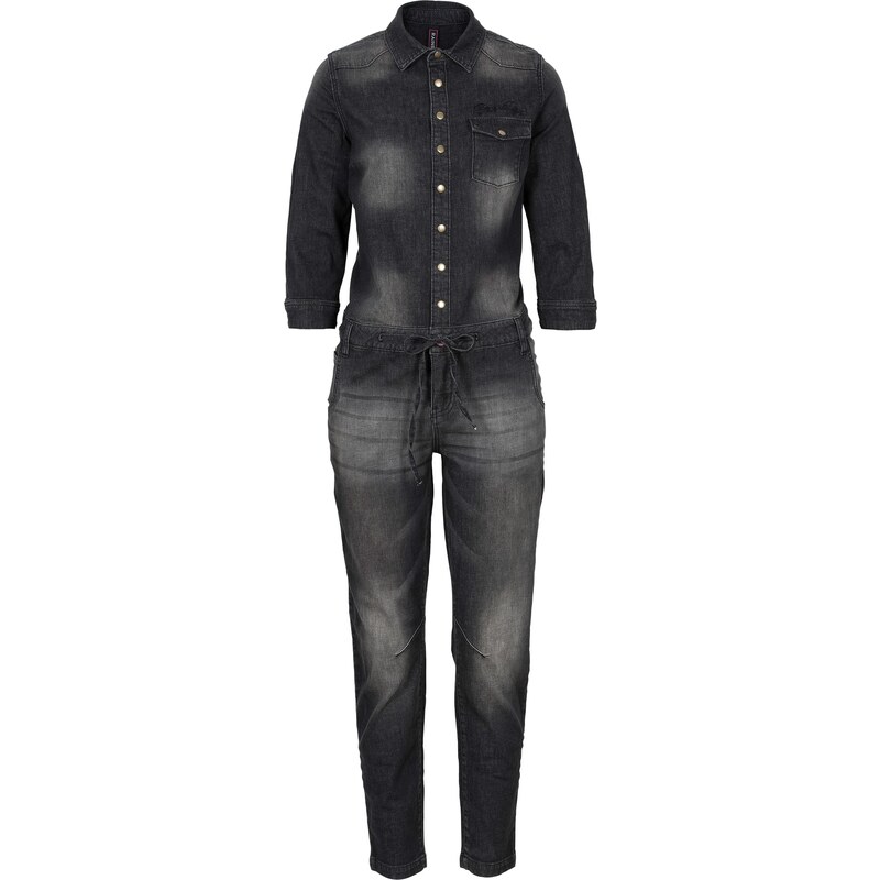RAINBOW Jeans-Overall in schwarz für Damen von bonprix