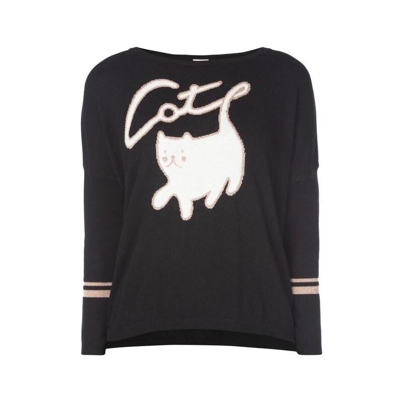 Pinko Pullover mit Katzen-Motiv
