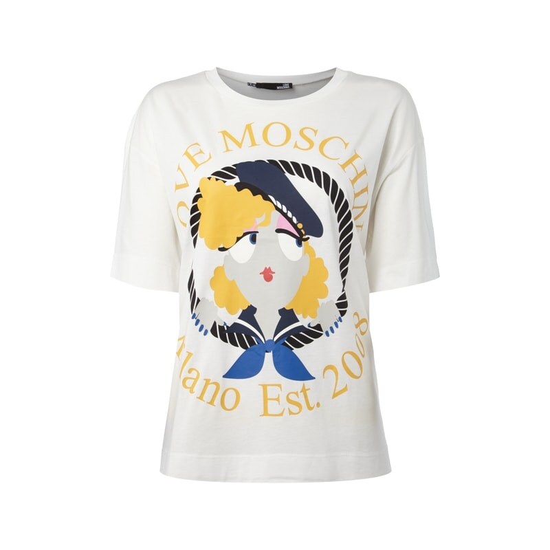 Love Moschino T-Shirt mit großem Logo-Print