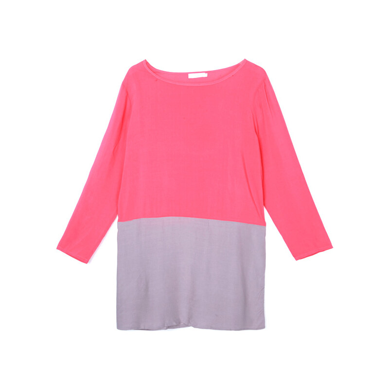 Lesara Shirt-Kleid zweifarbig - 48