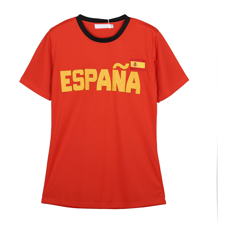 Lesara Fan-T-Shirt mit Flaggen-Print & Schriftzug - Spanien - S