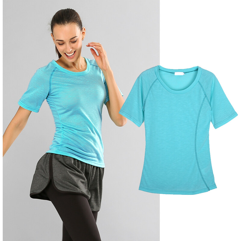 Lesara Slim Fit-Sport-Shirt Unifarben - M