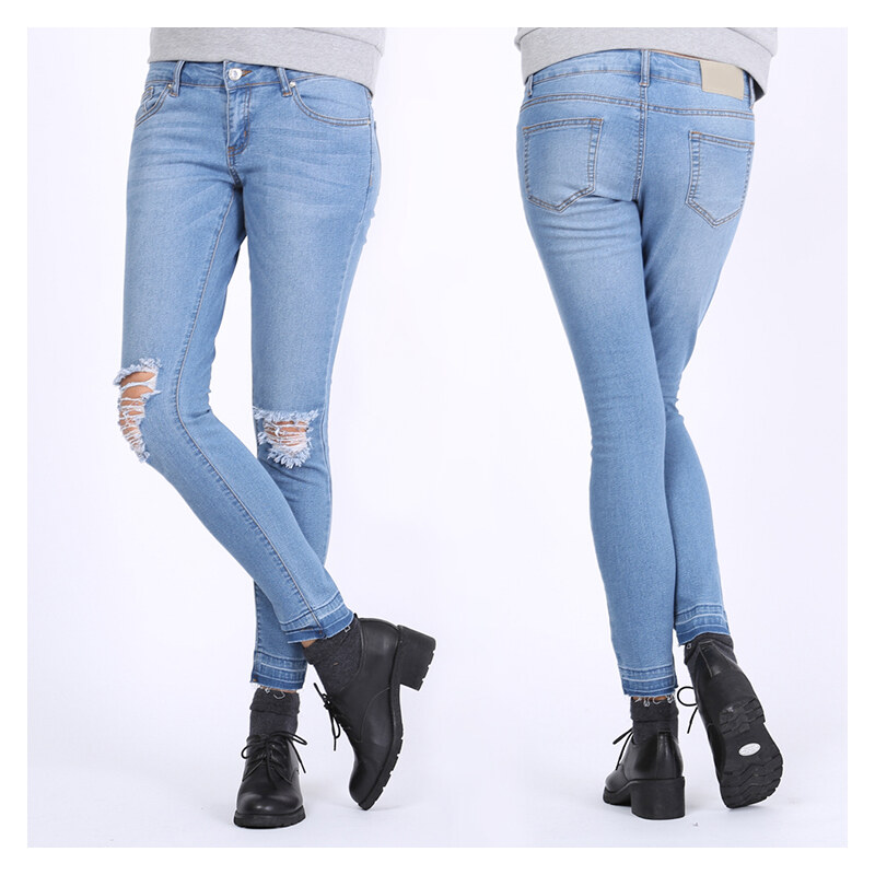 Lesara Skinny-Jeans im Used-Look - 36