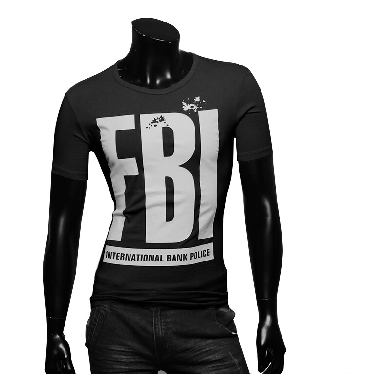 Re-Verse T-Shirt mit FBI-Print - Schwarz - S