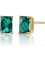 Eppi Goldene Ohrringe mit Emerald Smaragden Handan