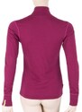 Damen T-Shirt mit kragen Zip Sensor Merino Wool Active lila 12110030