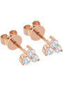 Eppi Goldene Ohrringe mit drei Diamanten Jella