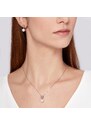 Blumen Halskette mit Perle und Diamant KLENOTA K0635022