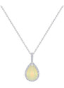 Eppi Luxuriöser Anhänger mit weißem Opal und Diamanten Gale