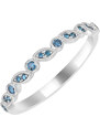 Eppi Ring aus Gold mit blauen Diamanten halbbesetzt Sango