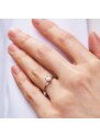 Origineller Verlobungsring aus Roségold mit Diamant im Brillantschliff KLENOTA K0005014
