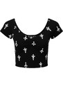T-Shirt Frauen - Vile Crop - KILLSTAR - KSRA001734