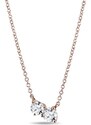 Halskette aus Roségold mit Diamant KLENOTA K0787014