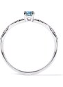 Luxuriöser Ring aus Weißgold mit blauem Diamanten KLENOTA K0400042