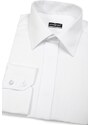 Avantgard Herren Hemd SLIM mit eleganter verdeckter Knopfleiste Weiß