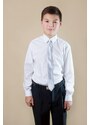 Avantgard Jungen Kinder Krawatte Silberglanz 44cm