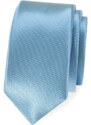 Avantgard Hellblaue, glänzende, schmale Krawatte