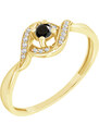 Eppi Ring mit schwarzem Diamant und Diamanten Nurisa