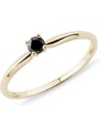 Verlobungsring mit schwarzem Diamanten in Gelbgold KLENOTA K0300053