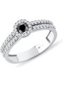 Weißgold-Ring mit schwarzem Diamant KLENOTA K0488022