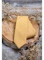 Avantgard Gelbe schmale Krawatte aus Baumwolle mit Dreiecken