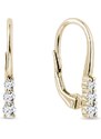 Gelbgold-Ohrringe mit strahlenden Diamanten KLENOTA K0287013