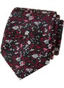 Avantgard Schwarze Krawatte mit rot-grauem Muster
