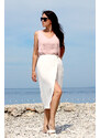 Lotika Linen wrap midi skirt Premium collection