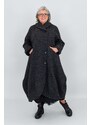 déjà vu Sesara Mantel im Oversized Look aus 100% Wolle in anthrazit Einheitsgröße - dejavu Fashion