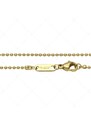 BALCANO - Ball Chain / Edelstahl Kugelkette-Fußkette mit 18K Gold Beschichtung - 1,5 mm