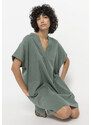 hessnatur & Co. KG Kleid aus Bio-Baumwolle mit Leinen