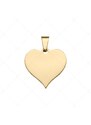 BALCANO - Heart / Herzförmiger gravierbarer Edelstahlanhänger mit 18K Gold Beschichtung